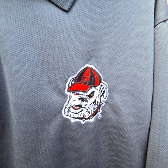 NWOT Georgia Bulldogs Men's Polo Sz LG Grey Golf Polo 0007 - Picture 3 of 6